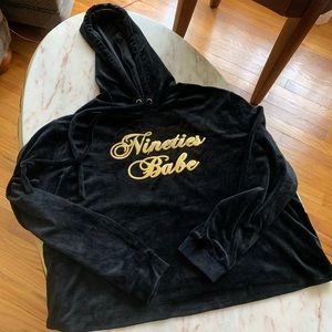Forever 21✨90s Babe Velour Hoodie_Size 3X_EUC